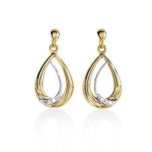 9ct Gold Diamond Earrings