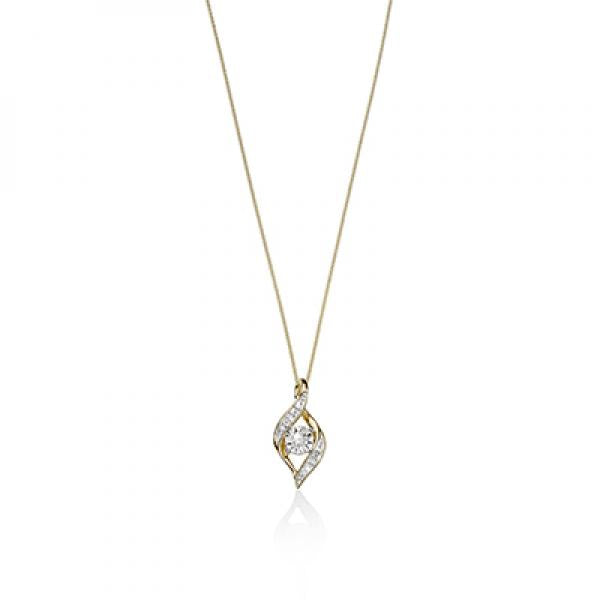 9ct Gold Diamond-set Pendant