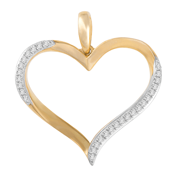 9ct Gold Open Heart Pendant