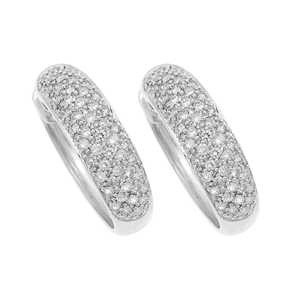 9ct Gold Pave Huggies