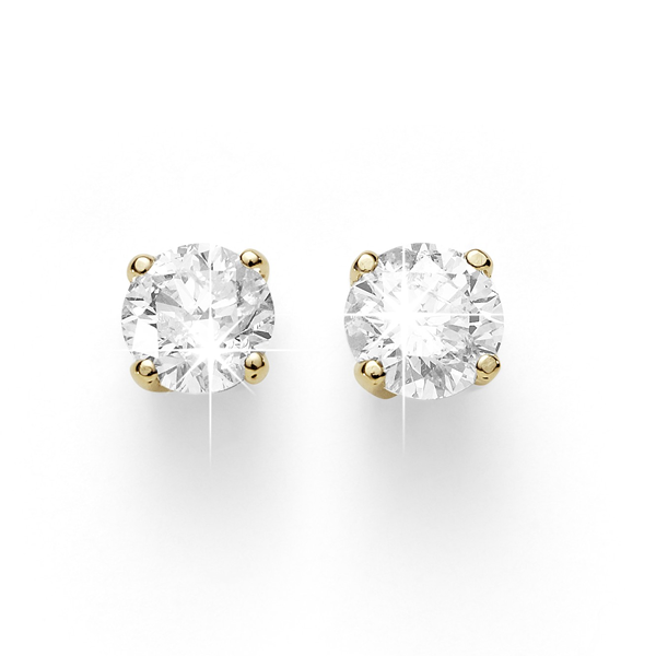 9ct Half Carat Diamond Studs