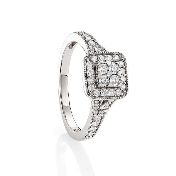 9ct White Gold 0.50ct Diamond Ring