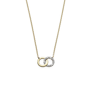 9ct Yellow Gold 45cm diamond necklet
