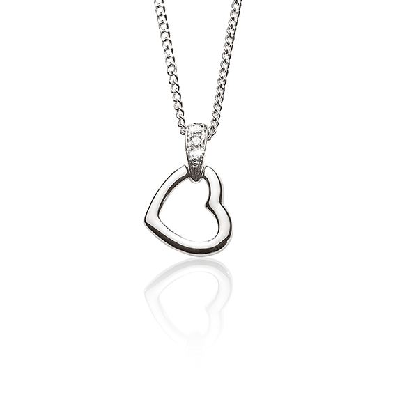 9ct  diamond heart pendant