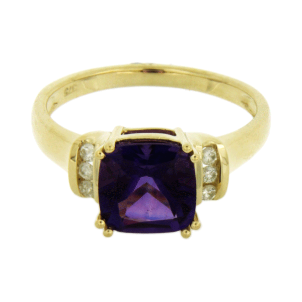 9ct gold amethyst ring