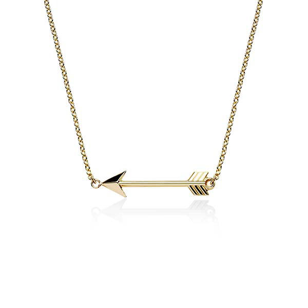 9ct gold arrow necklet