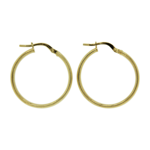 9ct gold bonded silver hoops