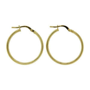9ct gold bonded silver hoops