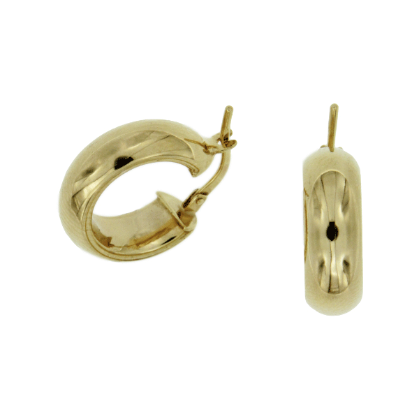 9ct gold bonded silver hoops