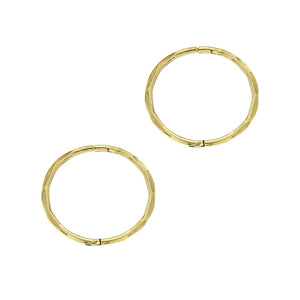 9ct gold large facet sleeper