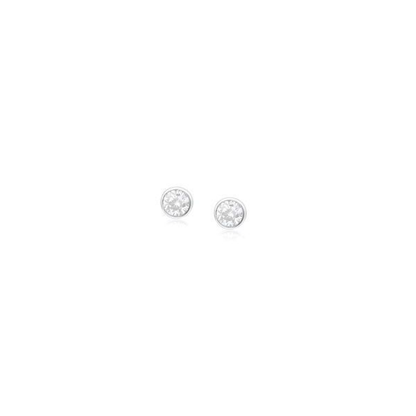 9ct white gold cubic zirconia earrings