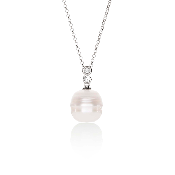 Arafura Cubic Zirconia South Sea Cultured Pearl Pendant