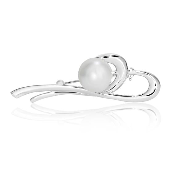 Arafura Silver South Sea Cultured Pearl Brooch