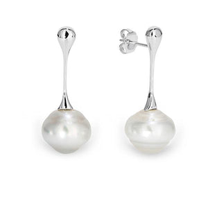 Arafura Silver South Sea Cultured Pearl Earrings