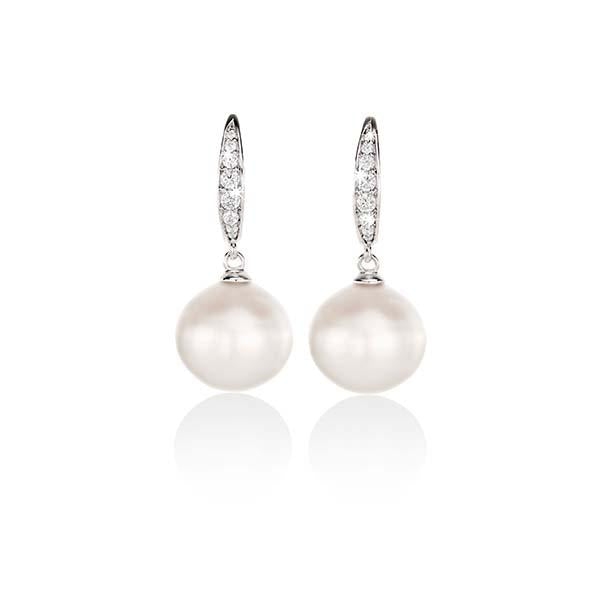 Arafura Silver South Sea Cultured Pearl Earrings