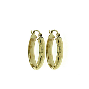 9ct half round oval hoops