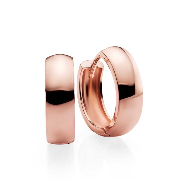 9ct rose gold polished huggies