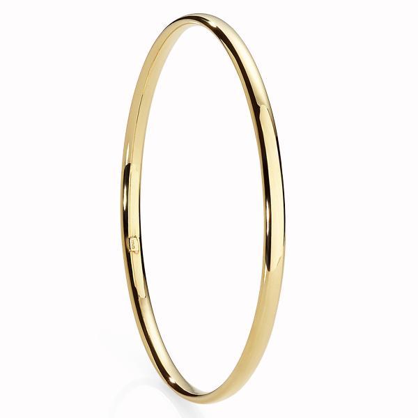 9 Carat Gold Bonded Silver 4mm Bangle