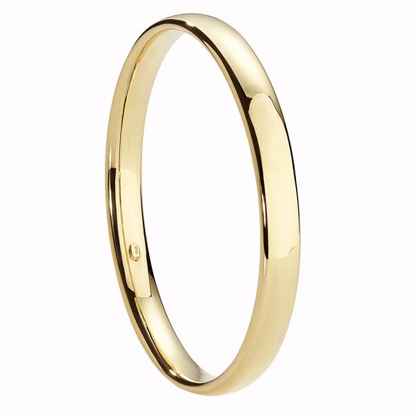 9ct gold bonded silver 8mm bangle