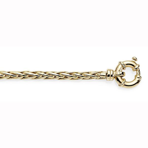 9ct gold bonded silver wheat bracelet