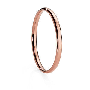 9ct Rose Gold Bonded Silver 6mm Oval Tube Bangle