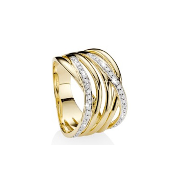 9ct Diamond  0.30ct TDW Ribbon Crossover Ring