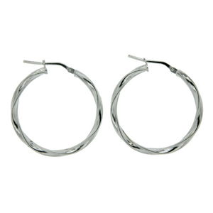 CH12944 MP5739 SS 25mm diameter 2mm wide ribbon twist hoops