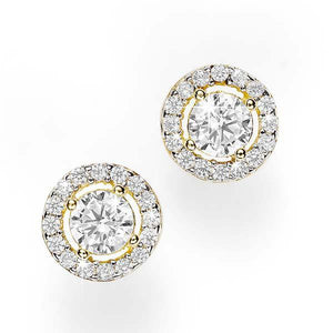 9ct Gold Cubic Zirconia Earrings
