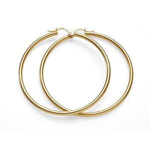 9ct 40mm polished hoops