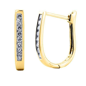 9ct gold 0.25ct diamond huggie earrings