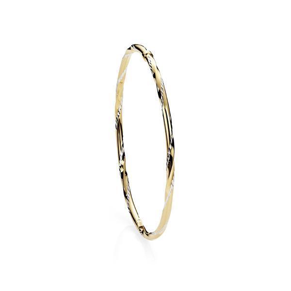 9 Carat Yellow Gold bonded silver bangle