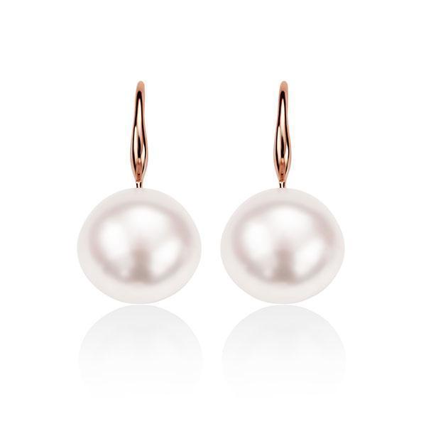 9ct Rose Gold south sea pearl earrings /