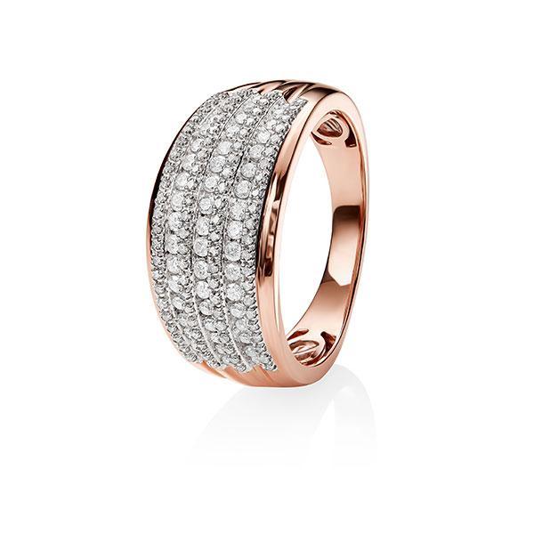 9Ct Rose Gold 0.50Ct+ Diamond Ring