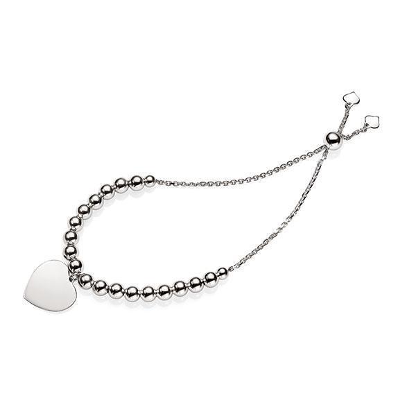 Sterling Silver extender heart bracelet