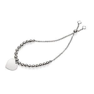 Sterling Silver extender heart bracelet