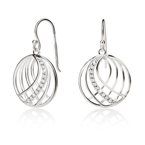 sterling silver cubic zirconia drop earrings