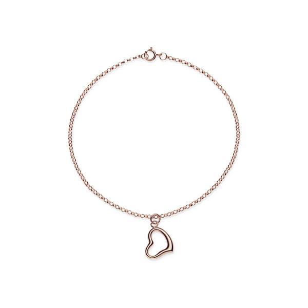 9ct RG belcher heart bracelet
