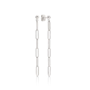 MP5877 Sterling Silver Link Chain Earrings (7106961277092)