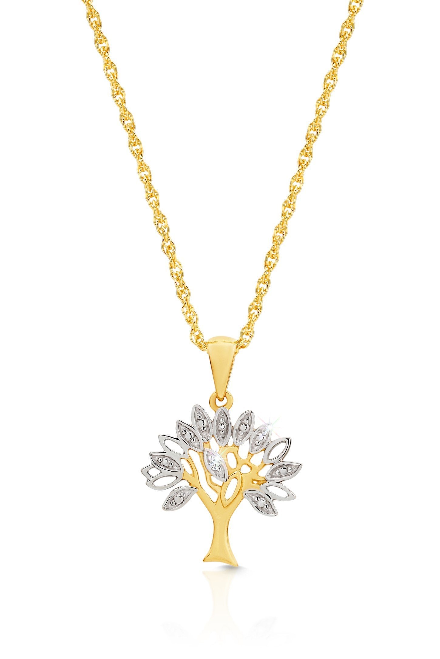 MP5874 9ct yellow gold 0.10ct diamonds pendant (7106961965220)