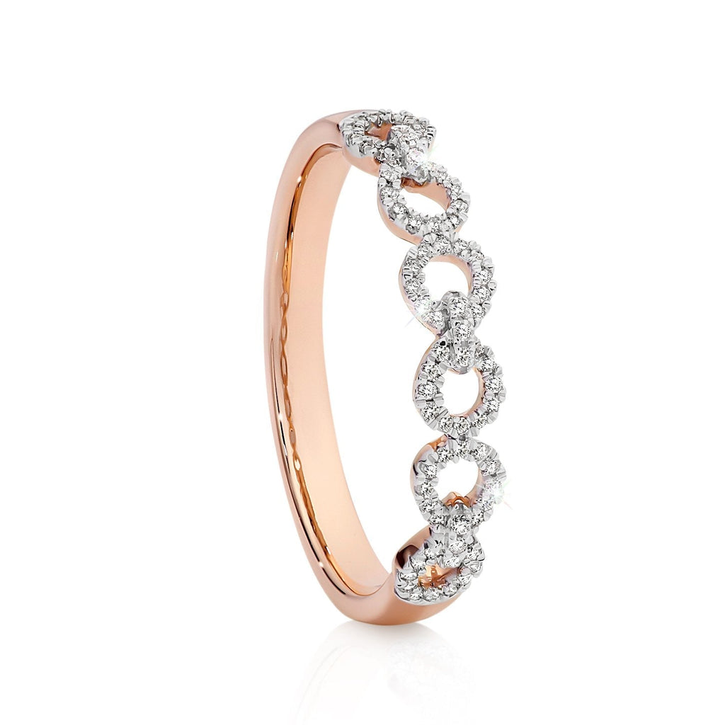 MP5873 9ct Rose Gold 0.15ct Diamond Dress Ring  (HI/P2) (7106963341476)