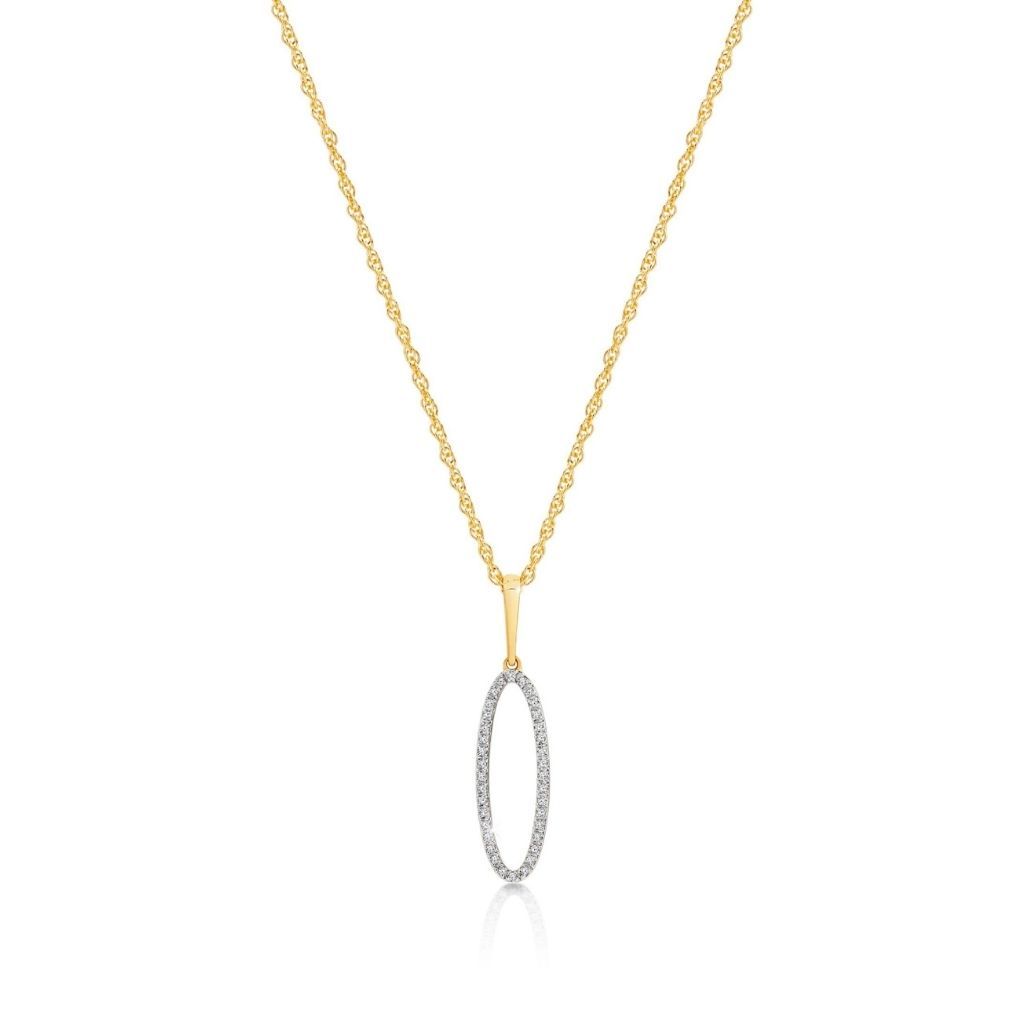 MP5872 9ct Yellow Gold Diamond 0.08ct (HI/P1-2) Pendant (7106961113252)