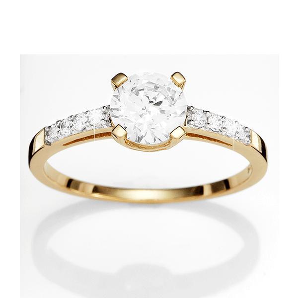 9ct gold cubic zirconia ring