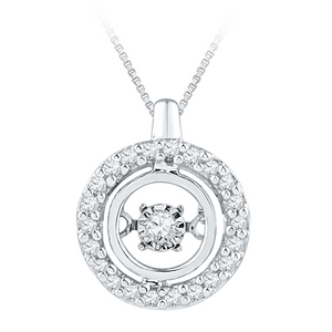 Dancing Diamonds 9ct halo pendant