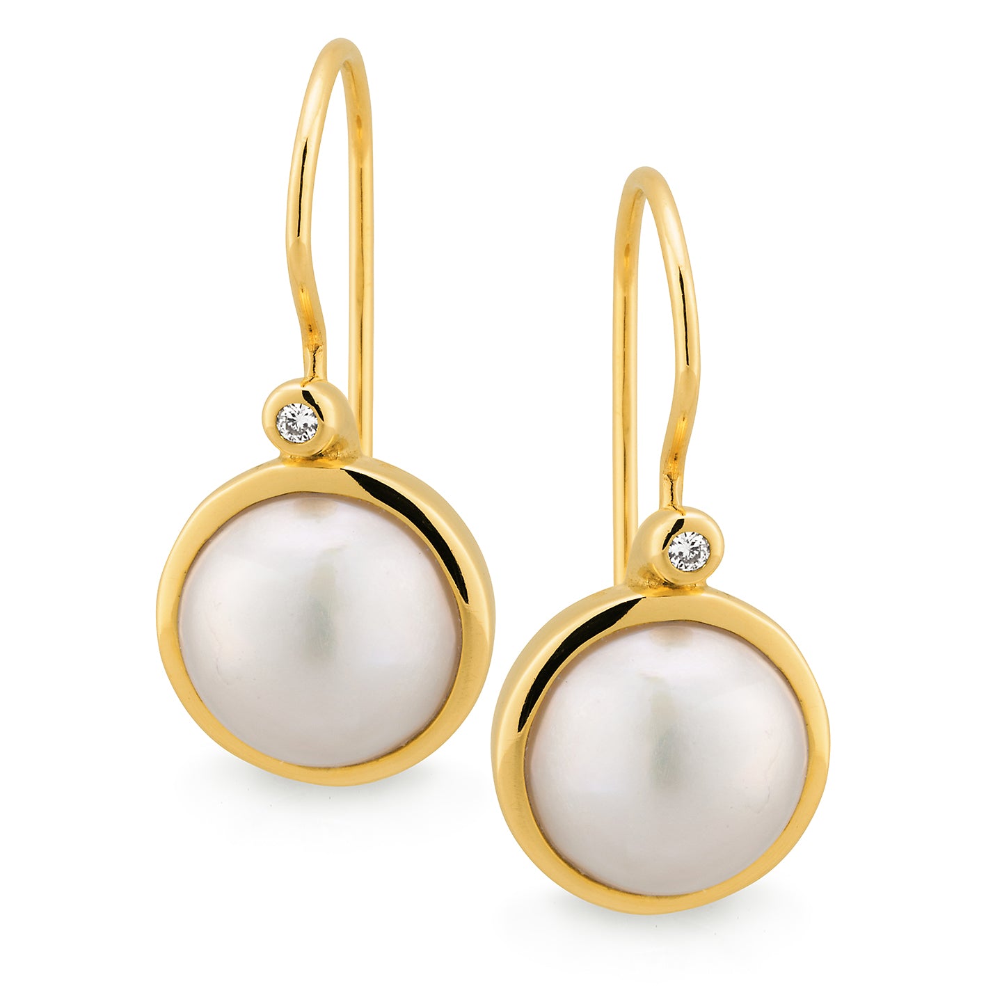 Mabé Pearl & Diamond Earring