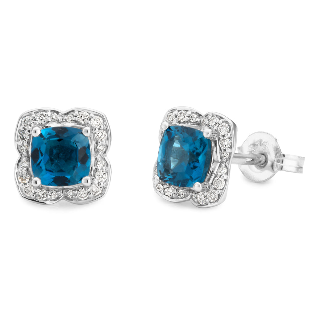 London Blue Topaz & Diamond Earring