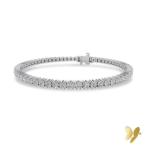 14ct White Gold Diamond Tennis Bracelet. Set with 4.00cts (tdw) of Harmony Created Diamonds