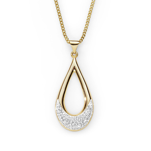 Gold-Bonded Silver Crystal Pendant