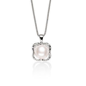 MP5557 Sterling Silver Mabe Pearl Pendant with CZ