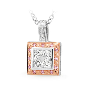 Pink Diamond Bead Set Pendant