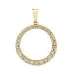 10ct gold 0.50ct TDW Harmony Created Diamond Circle Pendant